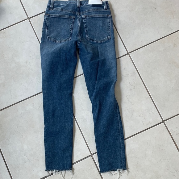 Re/Done Blue Distressed Skinny Jeans - Picture 6 of 8